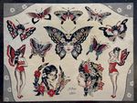 Butterfly woman flash sheet