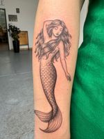 Serene Mermaid Tattoo