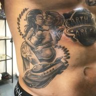 Sci-Fi Pin-up Lovers Tattoo