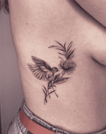 Bird with Flowers