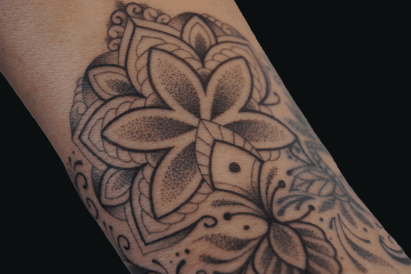 Floral Tattoo (Close-Up)