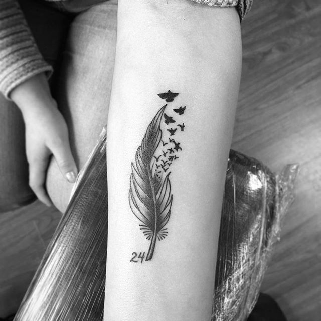 Buy Feather Temporary Tattoo Feather Tattoo Black Feather Online in India   Etsy