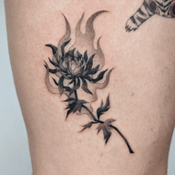 Chrysanthemum with Flames