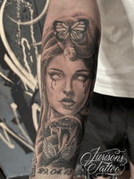 Medusa with Snakes and Butterfly