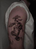 Dragon and Bonsai Tattoo