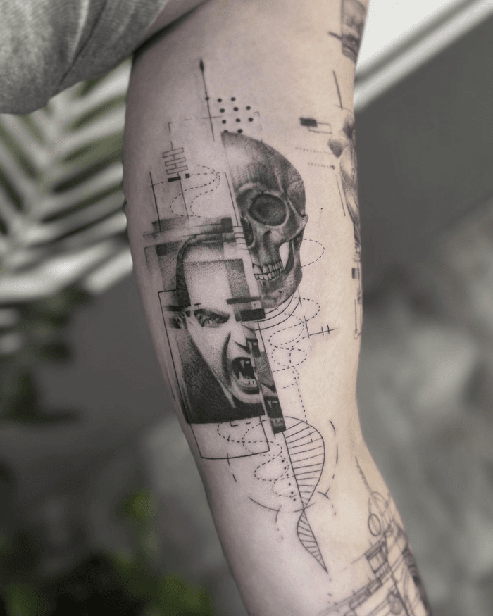 Skull and Face Tattoo • Tattoodo — free download