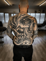 Skull Back Tattoo