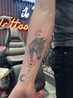 Geometric Horse Head Tattoo