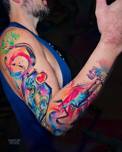 Watercolor sleeve 