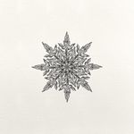 Realistic snowflake design.
