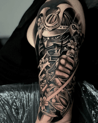 Samurai with Sakura