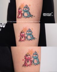 Just two cute weirdos and their colorful dinos. 🌈🦕 A matching tattoo doesn’t always have to be super serious—sometimes it just needs to represent how fun, colorful, and chaotic your love is. Loved working on these vibrant little guys for a couple that brightens up every room they walk into! Ready to turn your couple story into a piece of art? We’re always here to bring your wildest, cutest ideas to life. 📩 Tap the link in bio or DM us today to claim your spot! 📍𝐑𝐄𝐂𝐘𝐂𝐋𝐄 𝐓𝐀𝐓𝐓𝐎𝐎 𝐈𝐍𝐊+ 𝟗𝟕𝟓𝟕 𝐖𝐞𝐬𝐭 𝐆𝐚𝐫𝐝𝐞𝐧 𝐆𝐫𝐨𝐯𝐞 𝐁𝐥𝐯𝐝 𝐒𝐭𝐞 𝟑, 𝐆𝐚𝐫𝐝𝐞𝐧 𝐆𝐫𝐨𝐯𝐞, 𝐂𝐀 #RecycleTattooInk #CuteTattoo #CuteCouple #ColorInk #FineLineTattoo #GardenGroveCA #OCInk #DinoTattoo #TattooCouple #InkStory