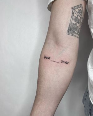 Bold lettering tattoo style