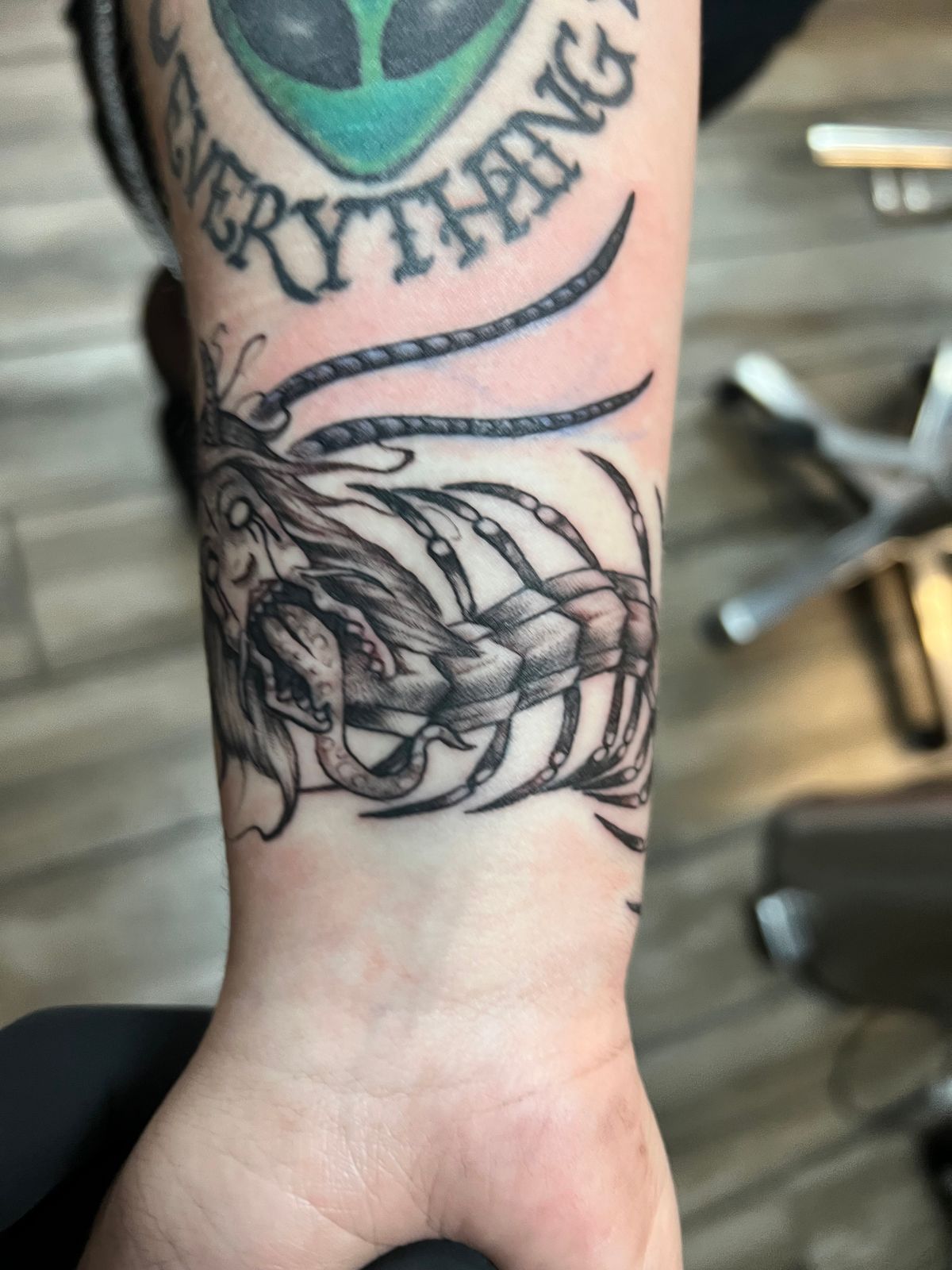 delicate leg tattoo