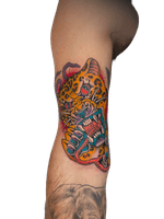 Leopard and Snake Tattoo