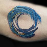 Fresh from the weekend!!!! Loved to do this painting circle piece! . . . . . . . . . . . . . . #tattoo #tattooed #ink #inked #circle #painting #paint #colourtattoo #pintura #innerarm #arm #tattoodoo #femaleartist #femaletattooartist #tattoolife #tattoodo #tattoolifemagazine #southlondon #londoner #londonink #londontattoos
