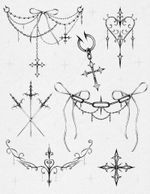 Gothic Cross and Chain Designs