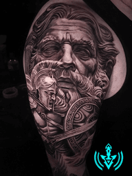 Greek God and Spartan Tattoo