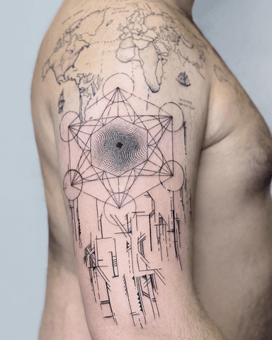 Tattoo work at Downtown Paris tattoo