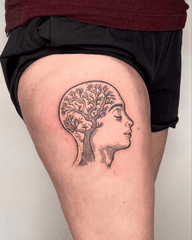 Head with Tree Tattoo