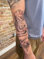 Aztec Serpent Head Tattoo