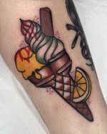 Ice Cream Cone with Lemon