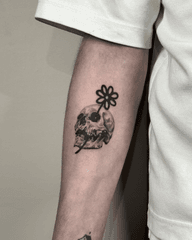 Skull with Flower