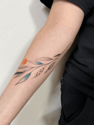 Watercolor tattoo style