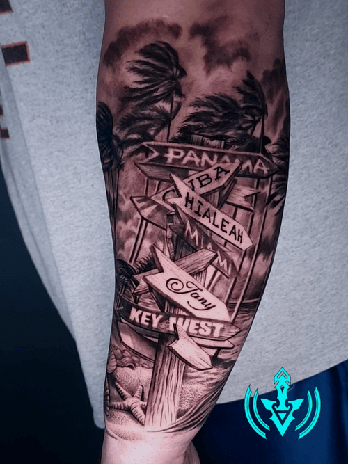 Directional Signs Tattoo