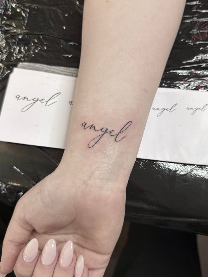 Angel Cursive Script • Tattoodo
