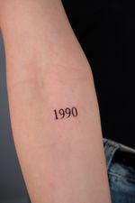 Minimalist Year Tattoo