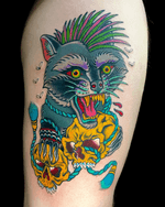 Raccoon Skull Tattoo