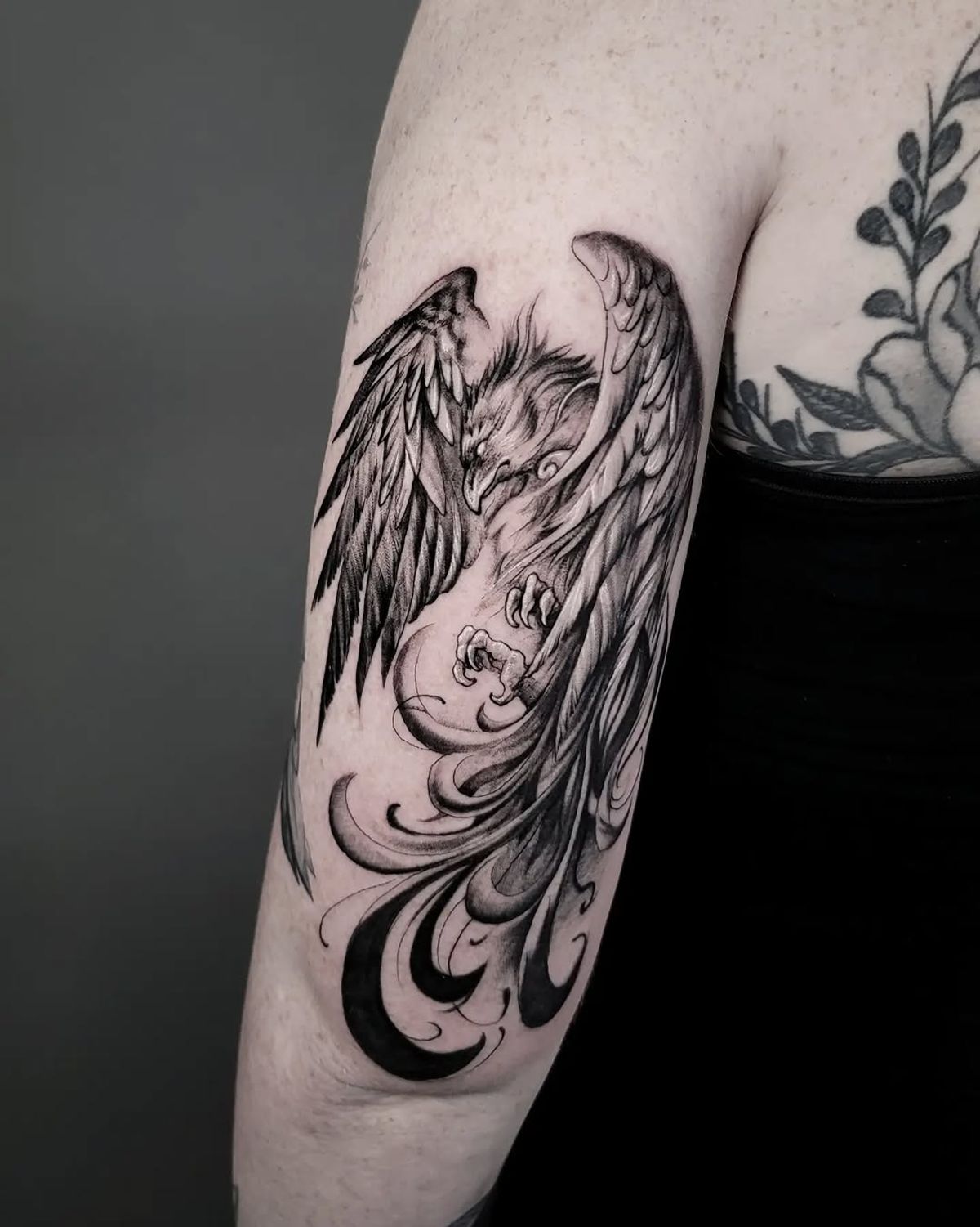 artistic hip tattoo