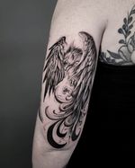 Phoenix . . . . . #phoenix #phoenixtattoo #tattoo #art #tattoodesign #tattooideas #procreate #blackandgreytattoo #orangecounty