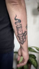 Gothic Candlestick Tattoo