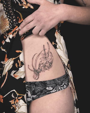 Floral tattoo style