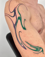 Vibrant Fluid Arm Design