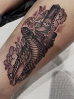 Snake and Dagger with Skull