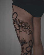 Floral Leg Tattoo