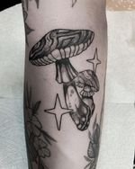 Mushroom and Sparkle Tattoo