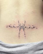 Butterfly and Vine Tattoo