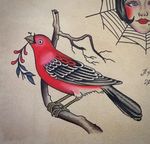 Traditional Red Bird