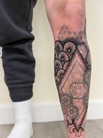 Geometric Leg Tattoo