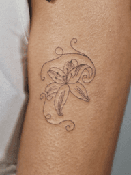 Fineline lily —— as her first tattoo? . #finelinetattoos #finelinetattoo #londontattoo #londontattooartist