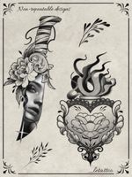 Dagger Portrait and Sacred Heart