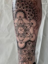 Metatron's Cube with Mandala Elements