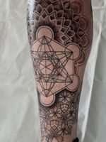 Metatron's Cube with Mandala Elements