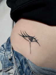 Heart-Pupil Eye with Tear