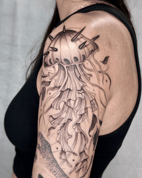 Jellyfish Arm Tattoo