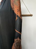 Fully healed Blackwork Arm Tattoo